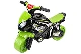 Technok motocicleta – Bicicleta de equilibrio con ruedas anchas con luces y sonidos – ligera para exterior/interior 2 ruedas para caminar (negro)