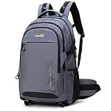 SUCIKORIO Mochila Viaje Cabina Avion 55x40x20cm, Impermeable Mochila Senderismo Grande 50L Mochila Portatil 15.6 Pulgadas con Compartimento para Ordenador para Hombre y Mujer