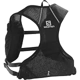 Salomon Agile 2 Set Chaleco para correr con Flask incluido Unisex, Capacidad esencial, Detalles reflectantes, Confort en movimiento, Black