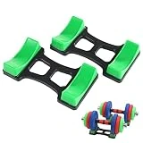 2 Piezas Bandejas soporte para mancuernas, estante de almacenamiento para colocar mancuernas para gimnasio, estante para discos, pesas con mancuernas para protección para el piso del hogar Fitness