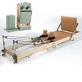 Cama Plegable para Entrenamiento de Pilates, Entrenamiento de Estiramiento de Yoga, Cama Deslizante de Doble Pista, Equipo de Fitness, Naranja