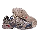 FOGUO Calzado de Trail Running para Hombre,Zapatillas Deportivas Deportivas de Malla Casual para Gimnasio, Deportes, Entrenamientos, Entrenamiento Cruzado,38-Beige