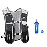 LOVARTS BEAUTY Mochila de Hidratación Ligero Chaleco de hidratación Ultraligero 5L Mochilas Trail Running para Senderismo Ciclismo Camping Bicicleta (Negro - con Botella Blanda de 500 ml)