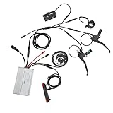 Fockety Kit Controlador Motor Eléctrico, DC 36V 48V 30A 1000W Motor Eléctrico Scooter con S810 Display Kit, Aleación de Aluminio Sensor de Velocidad de Asistencia Motor Controlador