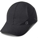 GADIEMKENSD Gorra deportiva de secado rápido [Libre suave + Ligera y transpirable + Impermeable] para Unisex Adultos para entrenamiento de tela y actividades al aire libre [Negro -6 3/4-7 5/8 ]