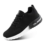 Hitmars Zapatillas Deportivas Hombre Mujer Zapatillas de Running Ligero Transpirables Zapatos para Correr Fitness Casual Sneakers Nergro EU 43