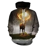 FGAITH Men's Jumper 3D Print Unique Creative Animal Patterns Men's Hood Sweatshirt Fashion Casual Men's Sweatshirt Men's Streetwear TD-07 4XL
