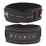 Cinturón Lumbar para Levantamiento de Pesas, Ideal para Sentadillas, Peso Muerto, Zancadas, Cinturón Personalizable con Espacio para Parches, 3 Colores, 5 Tallas (L, Negro)