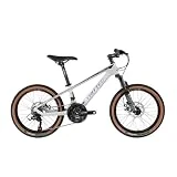 NIRBO Dirt Bike Bicicleta infantil de 20 pulgadas 21 bicicleta de montaña deportiva al aire libre de fibra de carbono con velocidad variable (F)