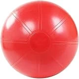 Fitness Ball Pilates Ball Gym Yoga Fitness Ball Parto Ball, Home Office Balance Training Parto Asistencia Ball. (Color : Rosso, Size : 65cm)