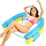 Silla de Piscina Flotante, Silla Flotante, Silla Inflable Flotante para Piscina, Flotador Flotante para Piscina para Adultos, Espuma Flexible, con Asiento de Malla para relajación, Flotador