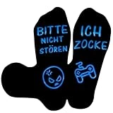 EUPSIIU 2 Pares Calcetines para Hombre, Divertidos Calcetines, Calcetines para Juegos, Calcetines Mujer y Hombre de Algodón Calcetines Antideslizantes Calcetines Divertidos Casual Socks (Negro)
