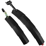 ERHU Guardabarros de Bicicleta, Guardabarros RetráCtil para Bicicleta de MontañA de Carretera, Guardabarros de Bicicleta Ajustable con Luz Trasera Intermitente