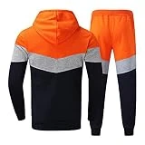 SSODHIF Chándal Completo Hombre Invierno Sudadera con Capucha y Largo Pantalones Costuras Chaqueta Casual Traje Chaqueta Deportivo Jersey Invierno Modern Ocio Manga Larga Suéter Trabajo Hoodie