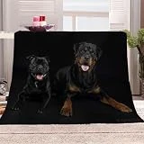 Manta Sofa 150x200 Perro Mantas, Negro Manta Suaves Microfibra Cobijas de Invierno, Manta Polar para Adultos y NiñOs, Blanket Mantas para Sofa Cama Sillon