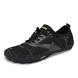 SAGUARO Zapatillas Minimalistas Hombre Mujer Zapatillas de Trail Respirables Zapatillas de Barefoot Ligera Escarpines de Agua Zapatos Running Stil: B Negro Gr.43