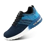Hitmars Zapatillas Deportivas Hombre Mujer Zapatillas de Running Ligero Transpirables Zapatos para Correr Fitness Casual Sneakers Azul EU 44