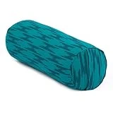 Bodhi Yoga Bolster Ethno Collection - Bolster para Yoga, Azul y Verde Estampado