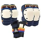 Triple Eight Saver Series Juego de almohadillas con protectores de rodillas, codos y muñequeras, Junior, Pacific