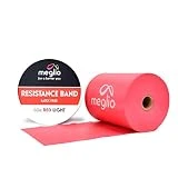MEGLIO Banda de Resistencia sin Látex–Rollo de 46 Metros. Variedad en Resistencia - Cinco Niveles Desde Extra Suave hasta Extra Fuerte. para Fisioterapia y rehabilitación, Deportistas, Yoga y Pilates