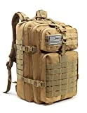 Delgeo Mochila Tácticas Militar, 45L Gran Capacidad Mochila Crossfit, Plegable Impermeable Mochila Supervivencia, Montañismo, Senderismo, Trekking, Acampada, Aventura o Viajes