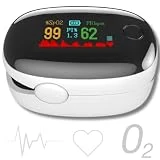 Oximetro dedo profesional, Pulsioximetro con pantalla LED, mide el oxígeno en sangre (saturación) y las pulsaciones por minuto. Oximetro profesional, gran precisión. Fácil de usar, resultados rápidos