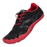 SAGUARO Zapatillas Minimalistas Hombre Mujer Zapatillas de Trail Respirables Zapatillas de Barefoot Ligera Escarpines de Agua Zapatos Running Stil: A Rojo Gr.41