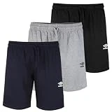 Umbro - Pantalones cortos para hombre, deportivos cortos de algodón, ideales para boxeo, fútbol, correr, tenis y gimnasio, ocio deportivos, bermudas de algodón, ligeros, azul navy, XL