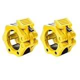 REEHUT Abrazaderas mancuerna para Barras olímpica 50mm Barras de Pesas Abrazaderas de Topes Barras Collares de Resorte para Crossfit, con Bloqueo, de liberación rápida