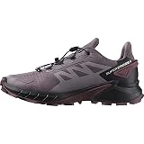 SALOMON Shoes Supercross 4 GTX W, Zapatillas de Trail Running Mujer, Moonscape/Black/Wild Ginger, 39 1/3 EU
