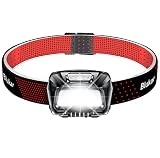 Blukar Linterna Frontal LED Recargable, 2000L Linterna Cabeza Super Brillante con Control de Sensor & Luz Rojo - 6 Modos, IPX5 Impermeable, 30 horas de Funcionamiento para Camping, Correr etc.