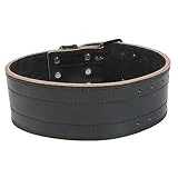 Cinturón de cuero negro para levantamiento de pesas para culturismo, levantamiento de pesas y entrenamiento de fitness, protector de cintura con barra