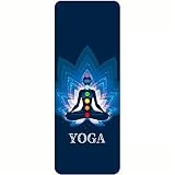 FANSU Esterilla de Yoga Antideslizante, 1.0mm Esterilla Yoga Plegable Suave Caucho Yoga Mat para Pilates Ejercicios Fitness Gimnasia Estiramientos (183x68cm,Chakra I)