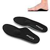 PCSsole La plantilla apoya la plantilla ortopédica funcional suave del pastel del alto arco, pie plano de la inserción, fascitis plantar, dolor de pie negro EU43-44(28cm)