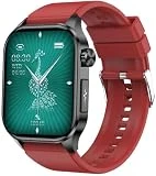 Reloj Inteligente Hombre Mujer, 2.04' Smartwatch con Llamadas Bluetooth, 150 Modos Deportivos, Smart Watch Pulsómetro/Monitor Sueño/Podómetro, Impermeable IP68 Pulsera Actividad para Android iOS,Red