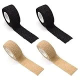 iJiGui Cinta de Kinesiología 4 Rollos, 2.5cm x 4.5m Cinta de Kinesiología Deportiva, Cinta Deportiva Elástica Terapéutica para Hombros, Alivio Dolor Muscular, Elásticas, Transpirable