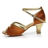 Zapatos mujer 39 negro zapatos de moda sandalias baile sólido baile mujeres salón de baile sandalias de mujer compatibles con zapatos de motocicleta mujer, marrón, 37 EU
