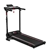 Fitfiu Fitness MC-120 - Cinta de Correr Plegable ultracompacta de hasta 10km/h pulsometro, Cinta andadora Plegable silenciosa Motor 1200w, Velocidad Ajustable y amortiguacion VCS, Negro, 60x110x127cm
