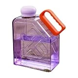 CJSTORE Botella de Agua de 1L, Botella de Agua Deportiva de macarrón Cuadrada antigrietas de plástico Funcional para Fitness,   Gimnasio, Botella para Beber   , Jarra de Agua-púrpura