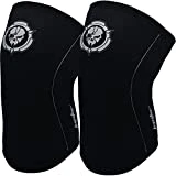 Jupiter Rodillera (1 par), rodillera comprimida de 7 mm, adecuada para sentadillas, levantamiento de pesas, levantamiento de pesas, entrenamiento cruzado masculino y femenino (XL)
