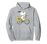 Peanuts Snoopy & Woodstock - Bicicleta de equitación Sudadera con Capucha