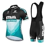 Ropa de Ciclismo Maillot Ciclismo Hombre Completo Camiseta + Pantalones Cortos 5D Gel Acolchado - Mod01 Verde - XL