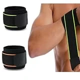 Ateneabox Muñequeras Gym para Hombre y Mujer Muñequera para, Padel,Crossfit, Calistenia,RDX,Tenis,Kettlebell,Levantamiento de Pesas y Mancuernas (Naranja)