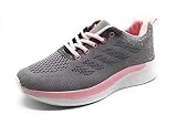 Zapatillas Deportivas Mujer Running Ligero Malla Transpirable con Cordones Zapatillas de Deporte para Mujeres Fitness Correr Atletismo Caminar Andar Gimnasia Gris 39