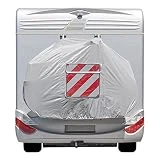 APT Set de funda XL para 2 bicicletas, bolsa de visión + reflectores de advertencia, cubierta trasera para bicicleta, portabicicletas, caravana, remolque, camping