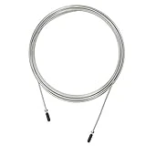 Velites I Cable de Repuesto para Comba de Saltar de Crosstraining, Fitness y Boxeo | PVC Plata y Acero de 1,8 mm | Para Comba Fire 2.0