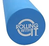 Rolling With It rodillo de espuma - mejor firma de alta densidad eco-friendly eva rodillos de espuma de fisioterapia, gran back roller para terapia muscular, 18 pulgadas de longitud x 6 pulgadas ronda