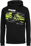 Baddery Jersey de ciclismo para hombre – Sudadera deportiva para hombre – Sudadera con capucha para bicicleta de montaña, Adrenalina descendente, XL