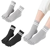 2 Pares Calcetines de Mujer Calcetines de Yoga para Mujer Calcetines de Pilates Antideslizantes Calcetines de Yoga para Mujer Calcetines de Media Pantorrilla para Entrenamiento de Danza de Ballet