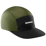 Salomon Bonatti Waterproof Five Panel Gorra para Hombre y Mujer, Impermeable, Tejido Transpirable y Hebilla Ajustable, 5 Paneles, Protege del Sol, Verde, Talla Unica